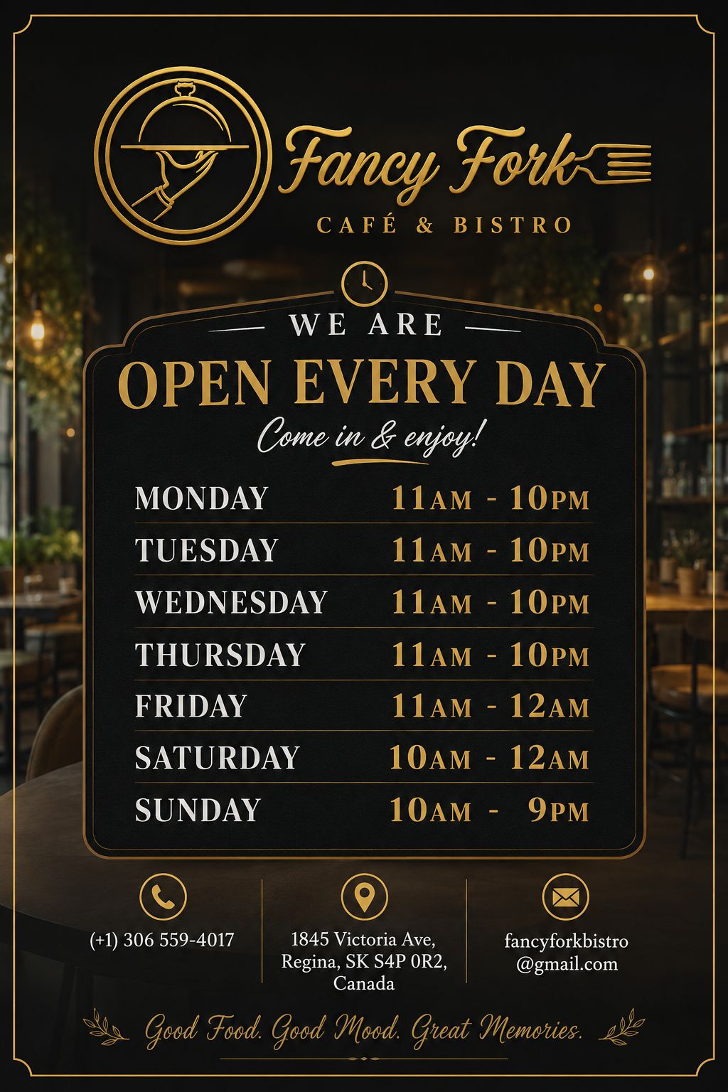 Fancy Fork Opening Hours